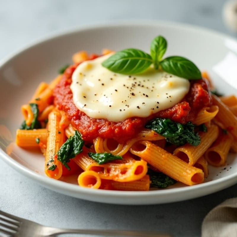 Hearty Lean Turkey and Spinach Baked Pasta