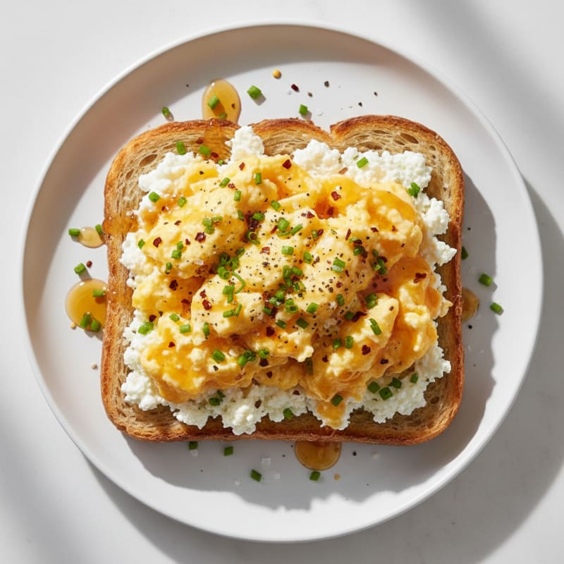 Honey-Drizzled Cheese and Egg Country Bread