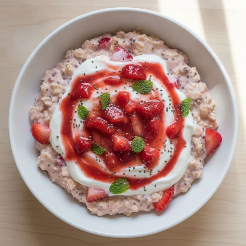Strawberry Shortcake Overnight Oats