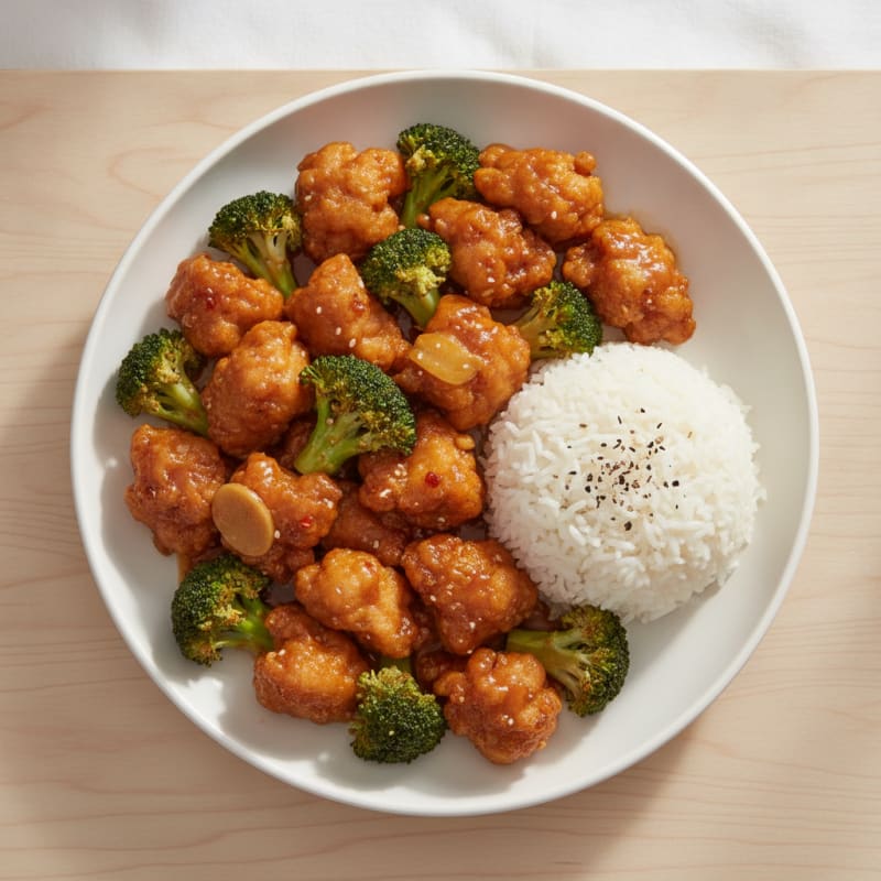 General Tso's Chicken with Broccoli