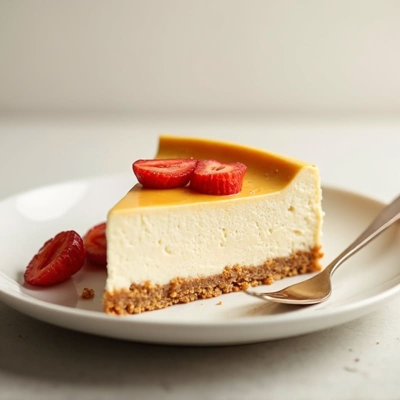 Protein-Rich Vanilla Bean Greek Yogurt Cheesecake