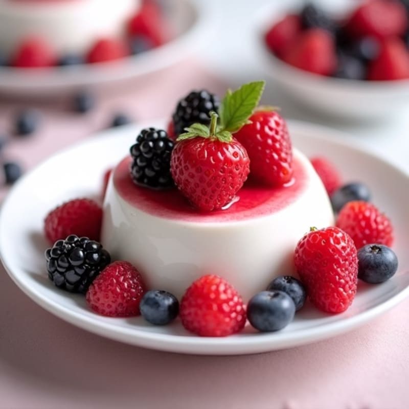 Creamy Greek Yogurt Protein Pudding with Mixed Berries