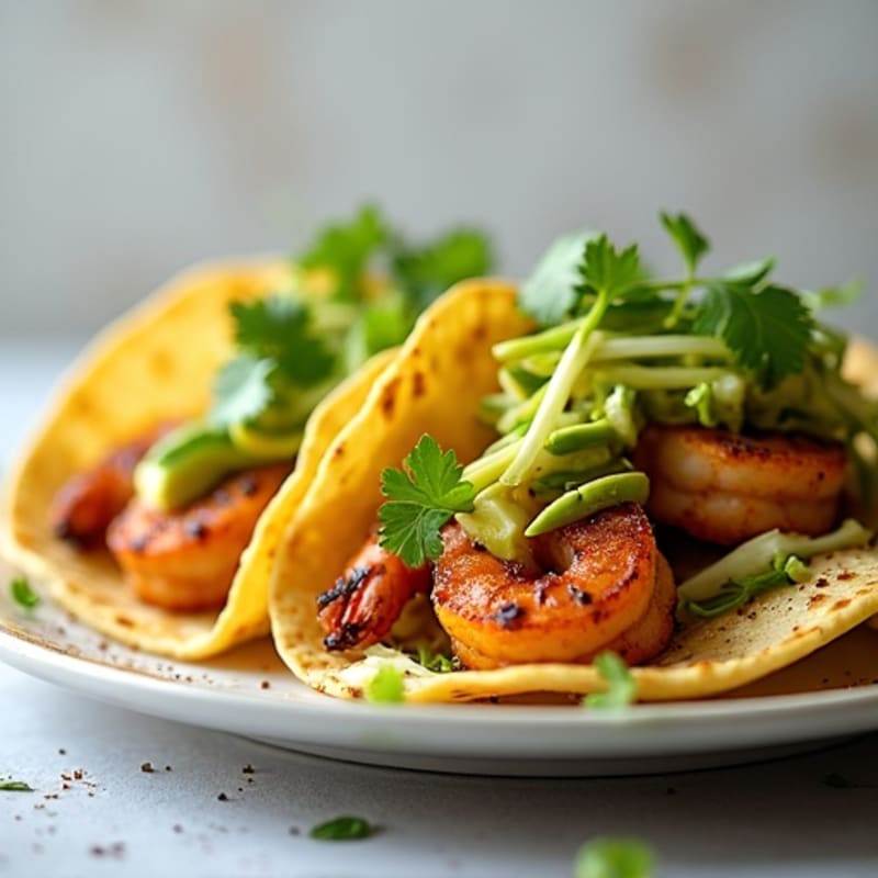 Cilantro-Lime Blackened Shrimp Street Tacos