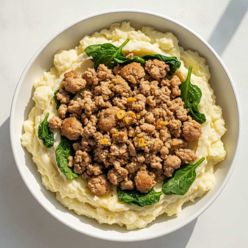 High-Protein Buttery Garlic Mashed Potato Bowl