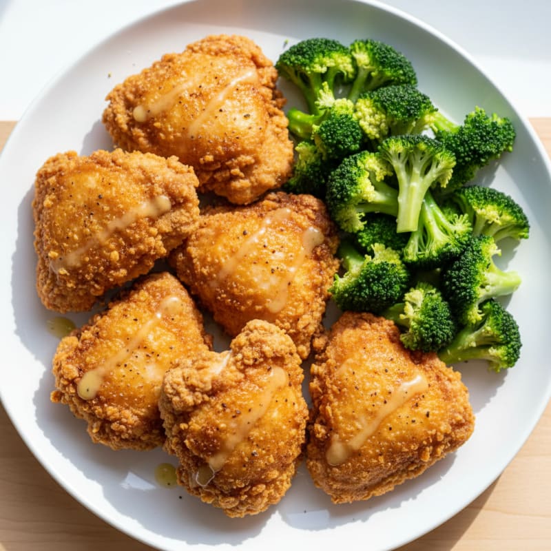 Crispy Buttermilk Fried Chicken Thighs