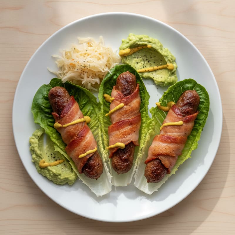 Clean Bacon-Wrapped Beef Hot Dogs