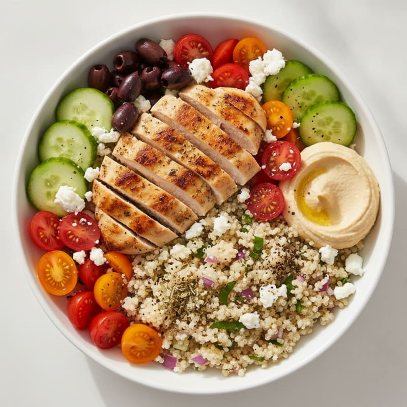 Mediterranean Chicken Quinoa Bowl