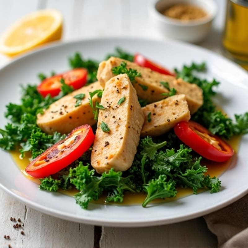 Flaked Tuna and Roasted Kale Salad with Citrus Vinaigrette