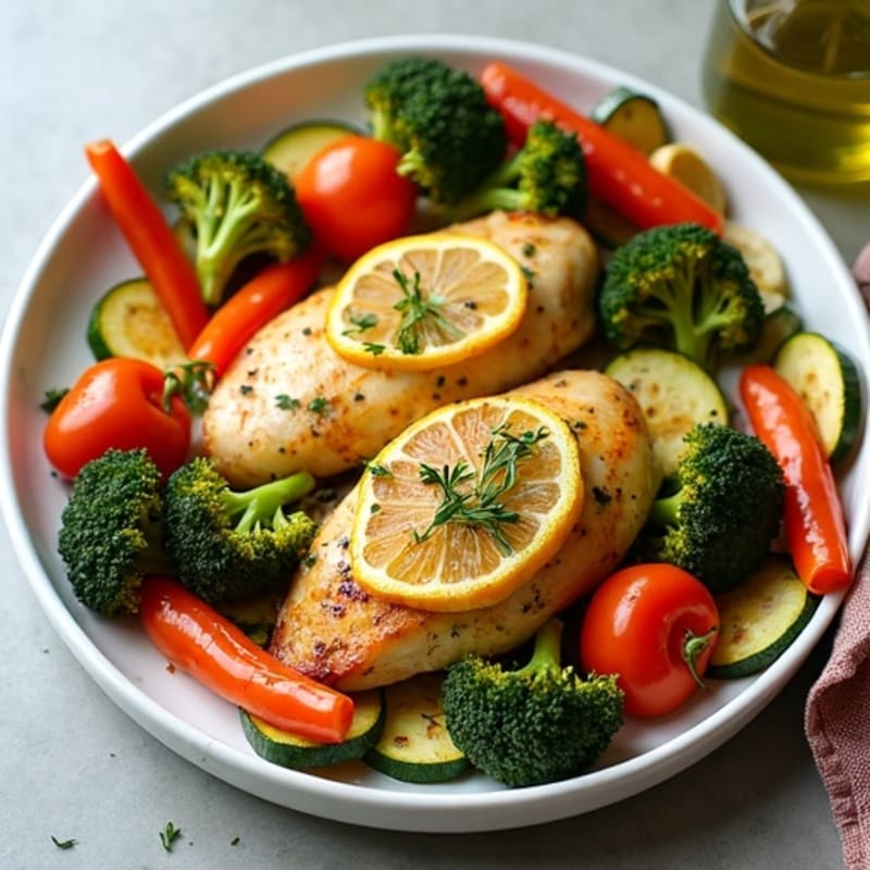 Sheet Pan Lemon Herb Chicken with Roasted Vegetables