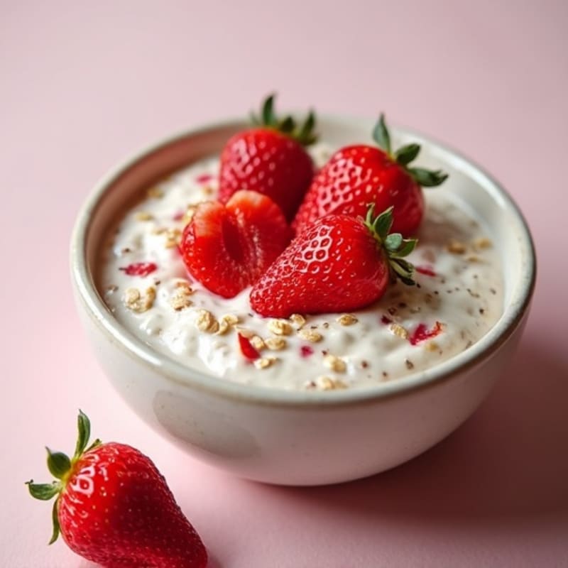 Fresh Strawberry Creamy Overnight Oats