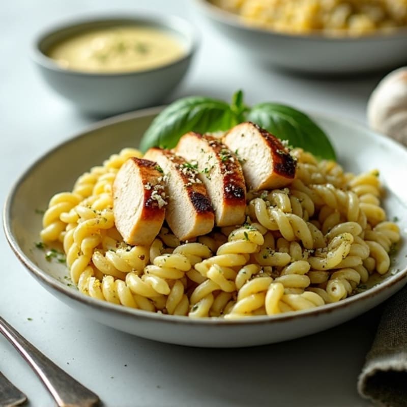 Creamy Pesto Chicken Pasta with Fresh Herbs
