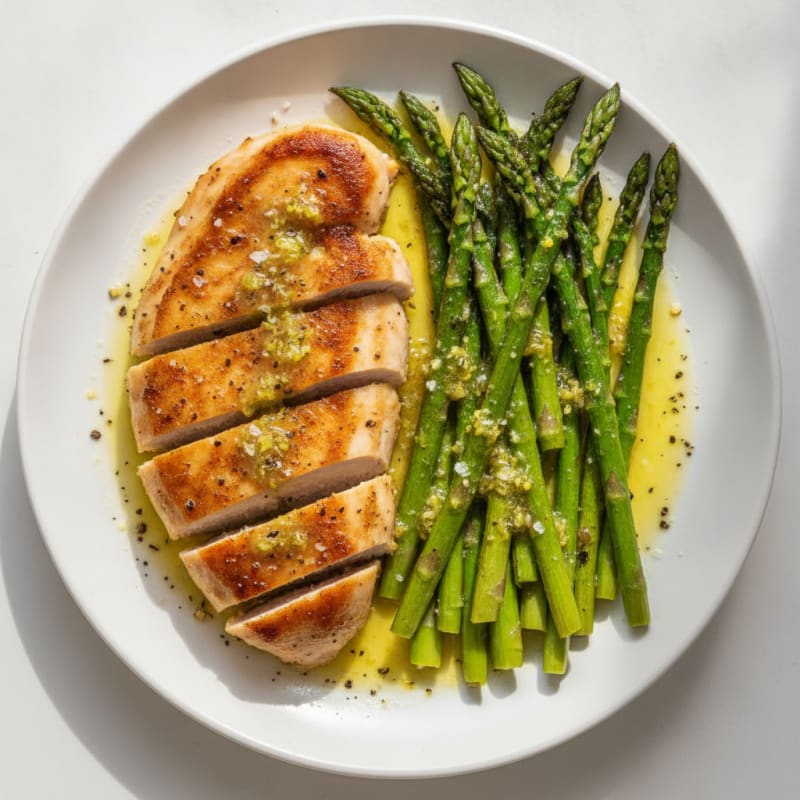 Garlic Herb Chicken with Roasted Asparagus