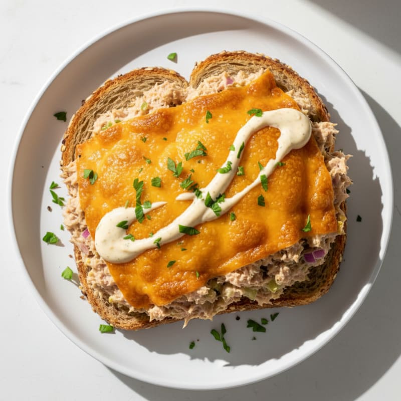Golden Tuna Melt with Zesty Aioli