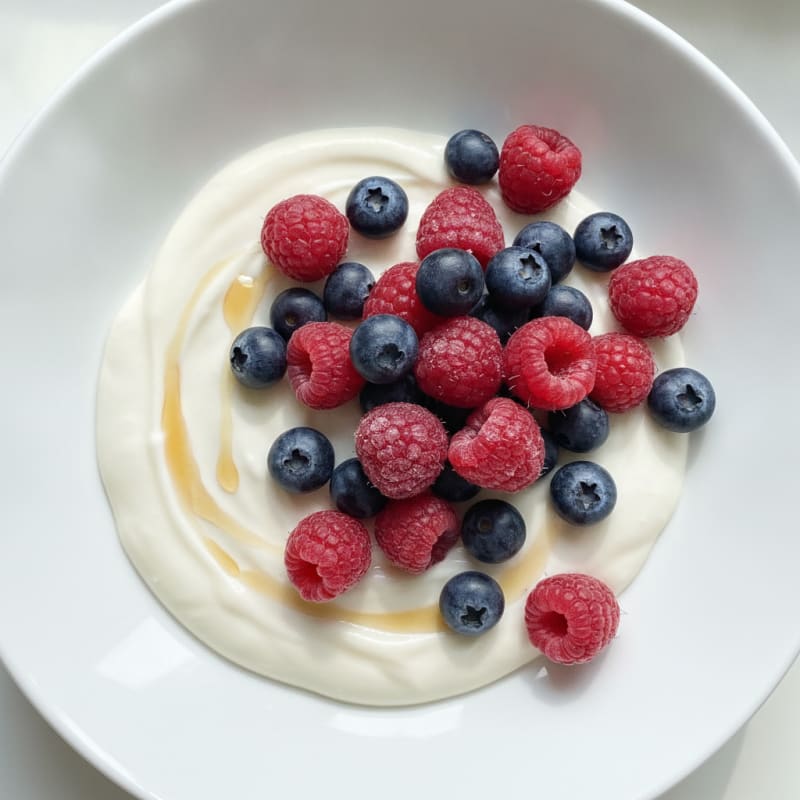 Silky Greek Yogurt and Whey Protein Bowl with Berries