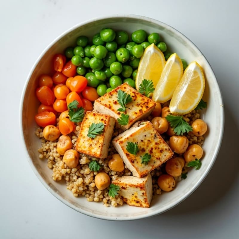 Chickpea and Quinoa Power Bowl with Creamy Tahini Dressing