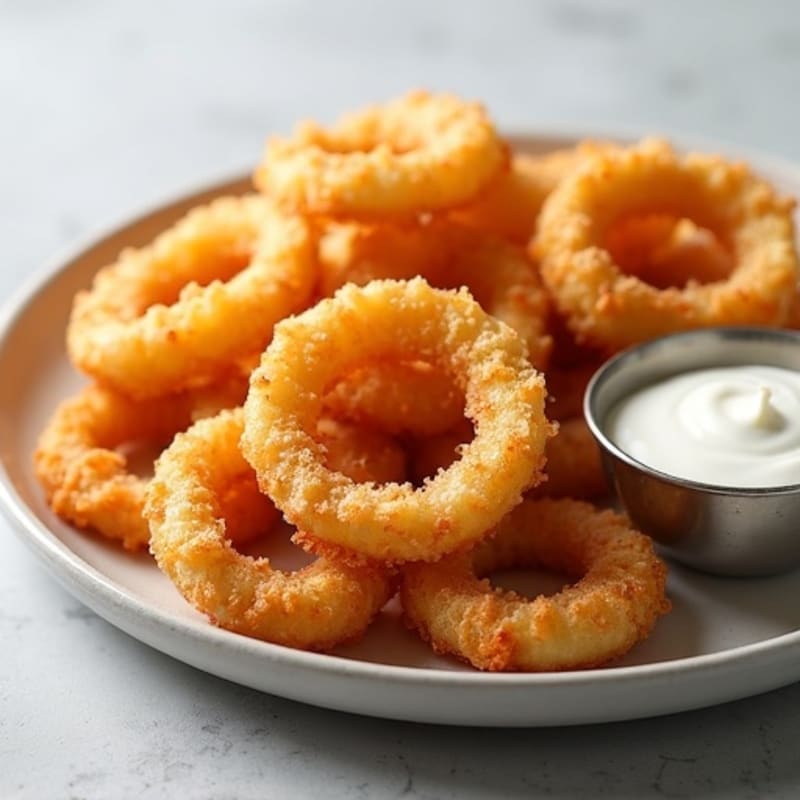 Crispy Baked Onion Rings with Almond Flour Coating