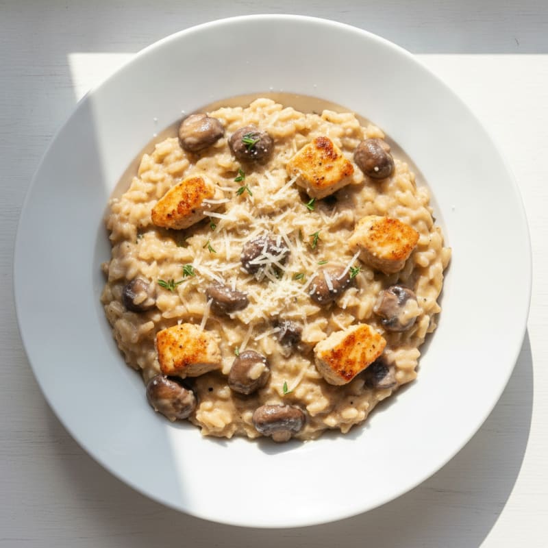 Creamy Mushroom Risotto with Parmesan