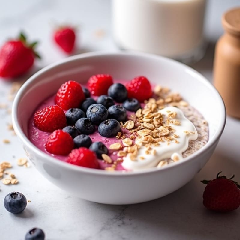 Protein-Packed Berry Vanilla Overnight Oats