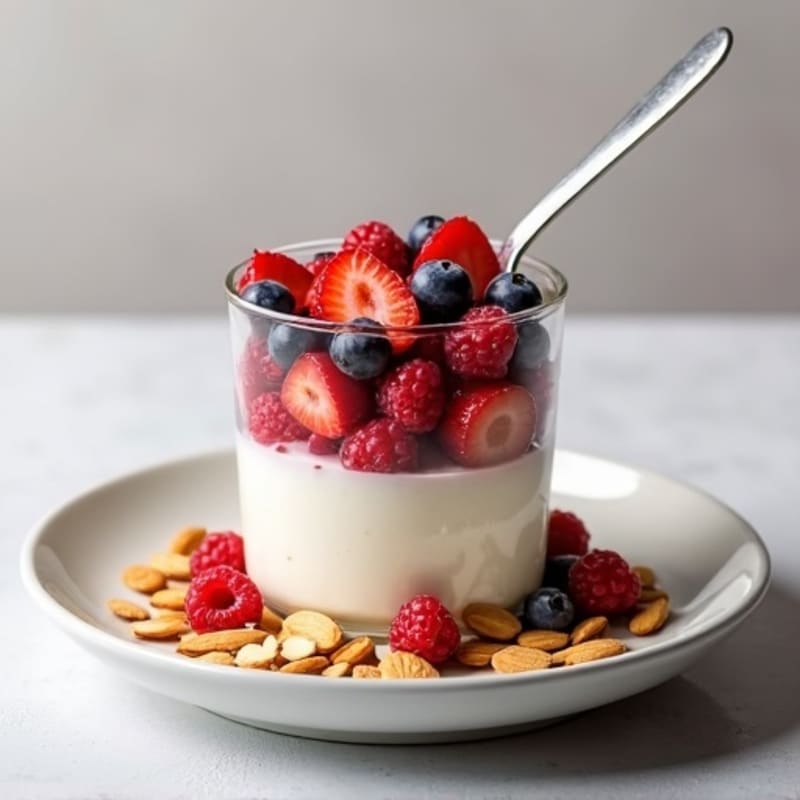 Greek Yogurt Protein Parfait with Mixed Berries