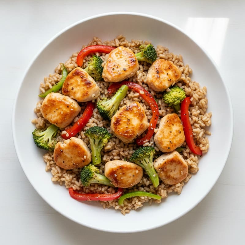 Chicken and Vegetable Rice Bowl