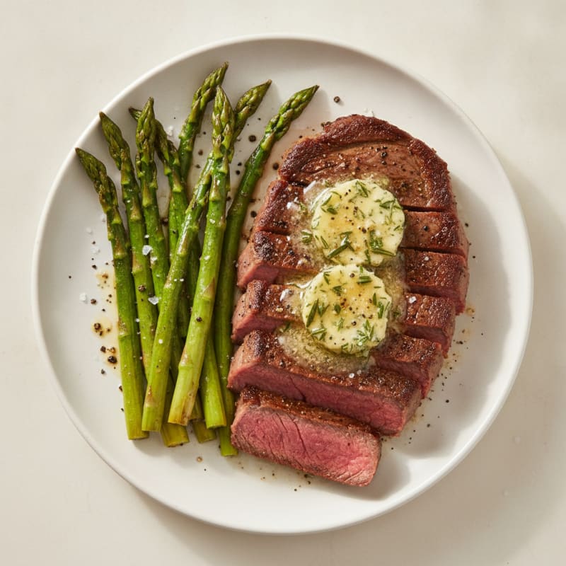 Pan-Seared Steak with Garlic Herb Butter