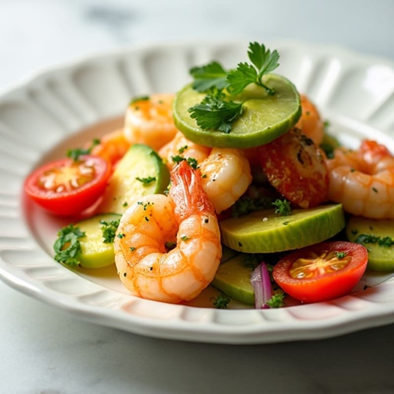 Citrus-Marinated Shrimp and Creamy Avocado Ceviche