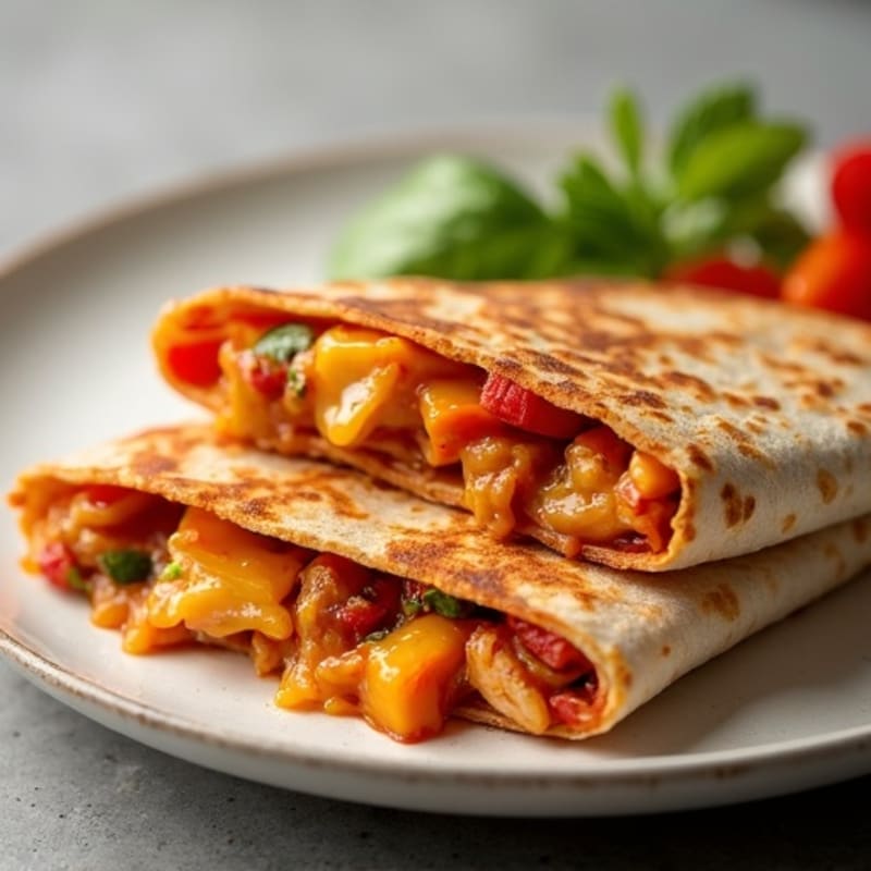 Smoky BBQ Chicken and Bell Pepper Quesadilla