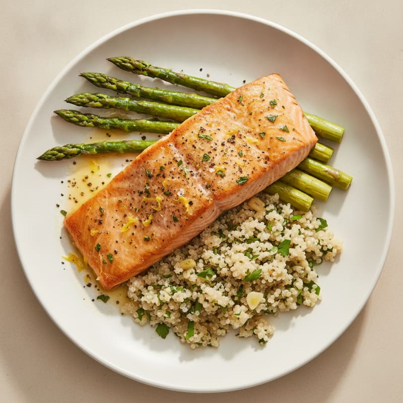 Lemon-Herb Roasted Salmon with Asparagus