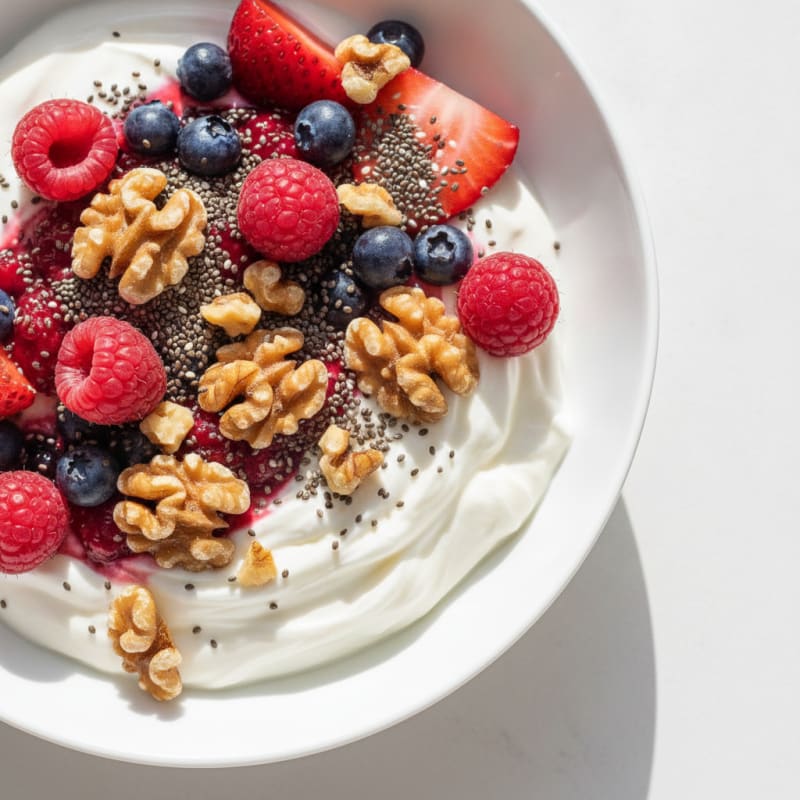 Creamy Greek Yogurt Protein Bowl with Mixed Berries