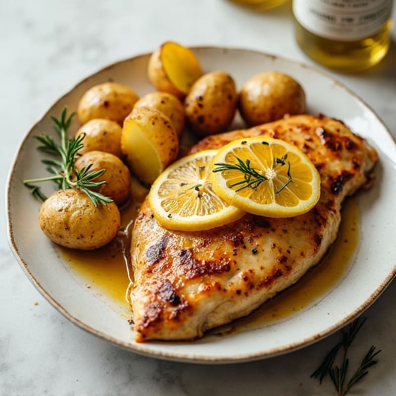Sheet Pan Lemon Herb Chicken Breast with Crispy Roasted Potatoes