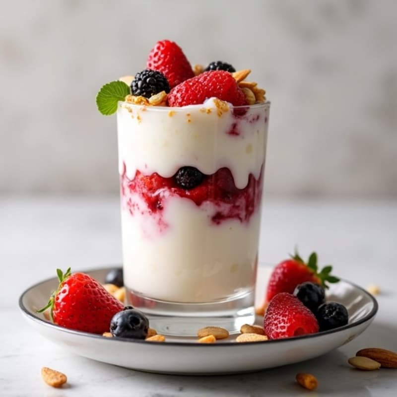 Creamy Greek Yogurt Protein Parfait with Mixed Berries