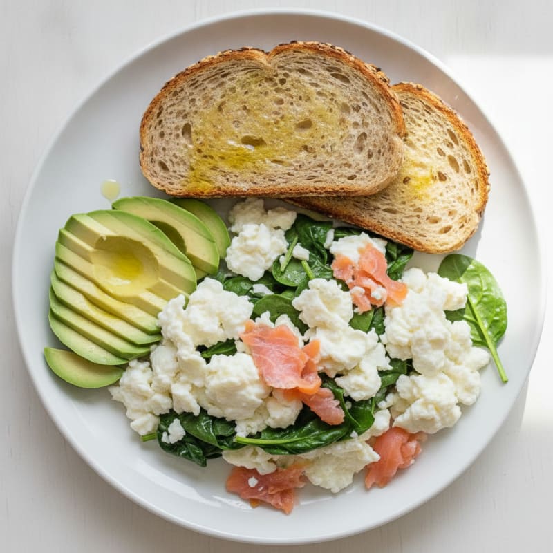 Smoked Salmon and Egg White Scramble with Spinach