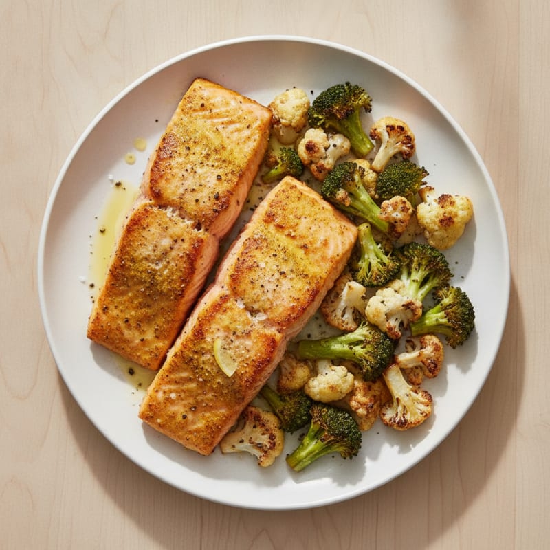 Turmeric-Spiced Salmon with Roasted Vegetables