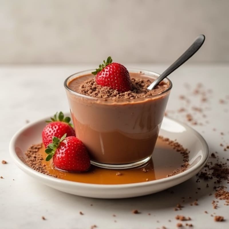 Silky Chocolate Protein Pudding with Almond Butter