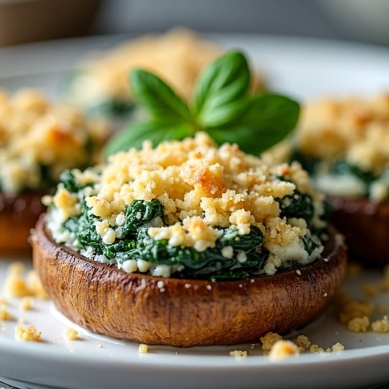 Spinach and Ricotta Stuffed Portobello Mushrooms