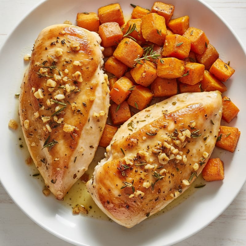 Garlic Herb Roasted Chicken with Root Vegetables