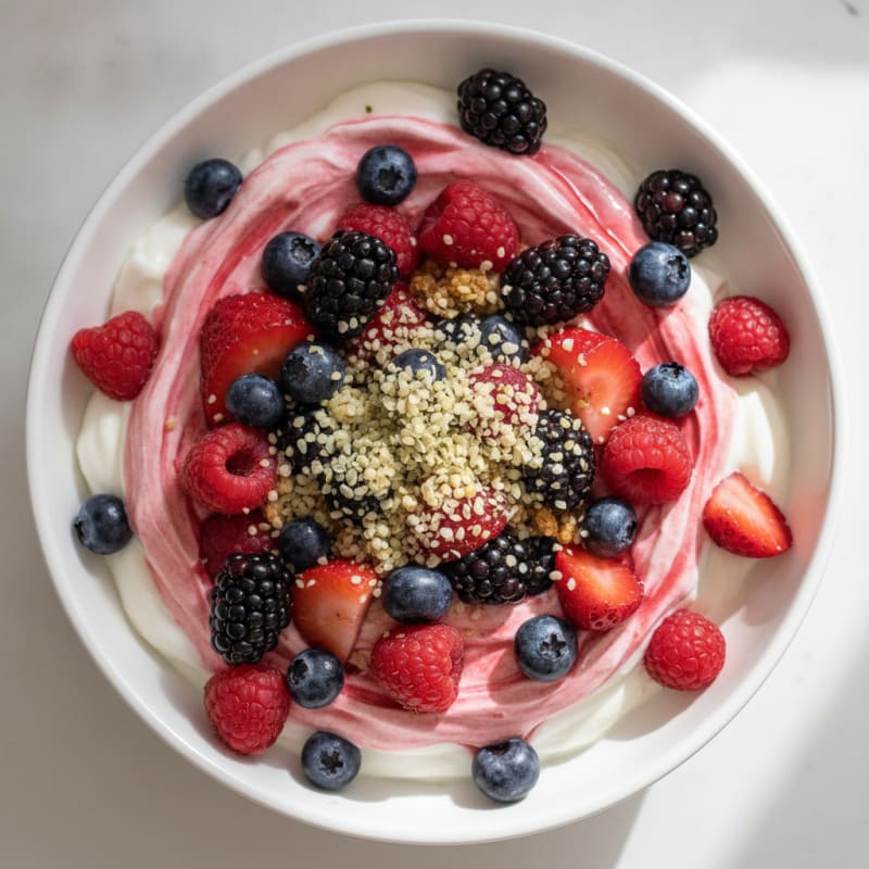 Creamy Greek Yogurt Protein Parfait with Mixed Berries