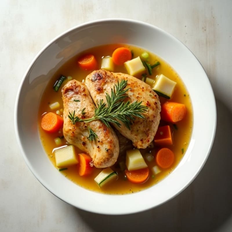 Hearty Herb-Roasted Chicken and Vegetable Soup