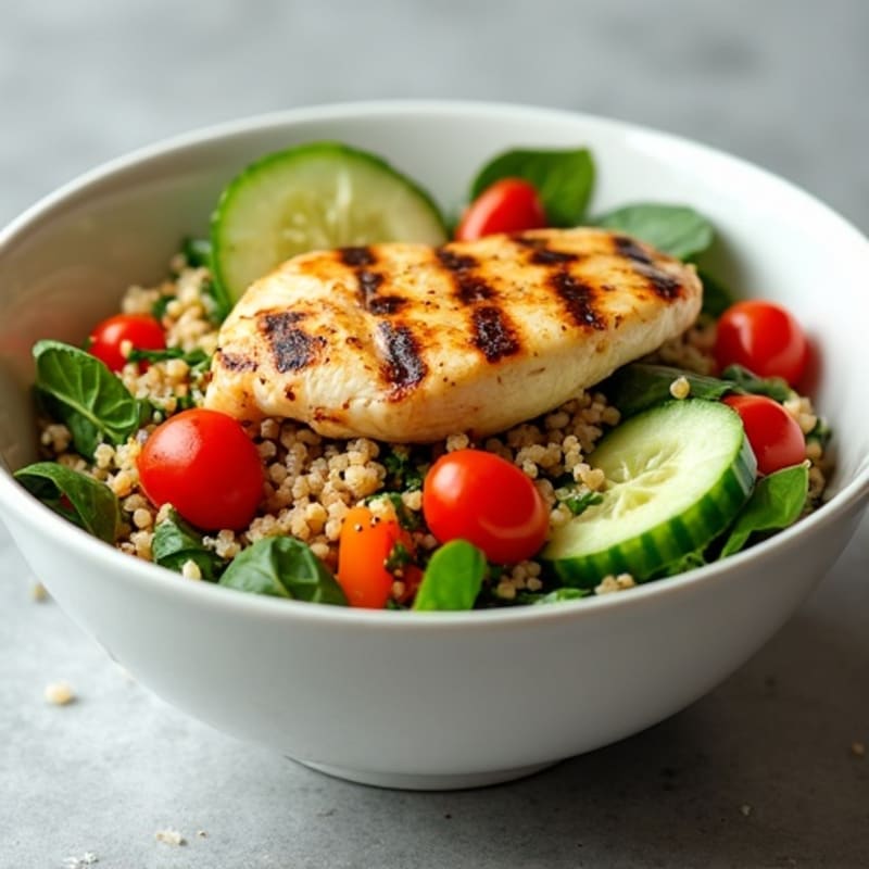 Fresh Quinoa Power Bowl with Grilled Chicken