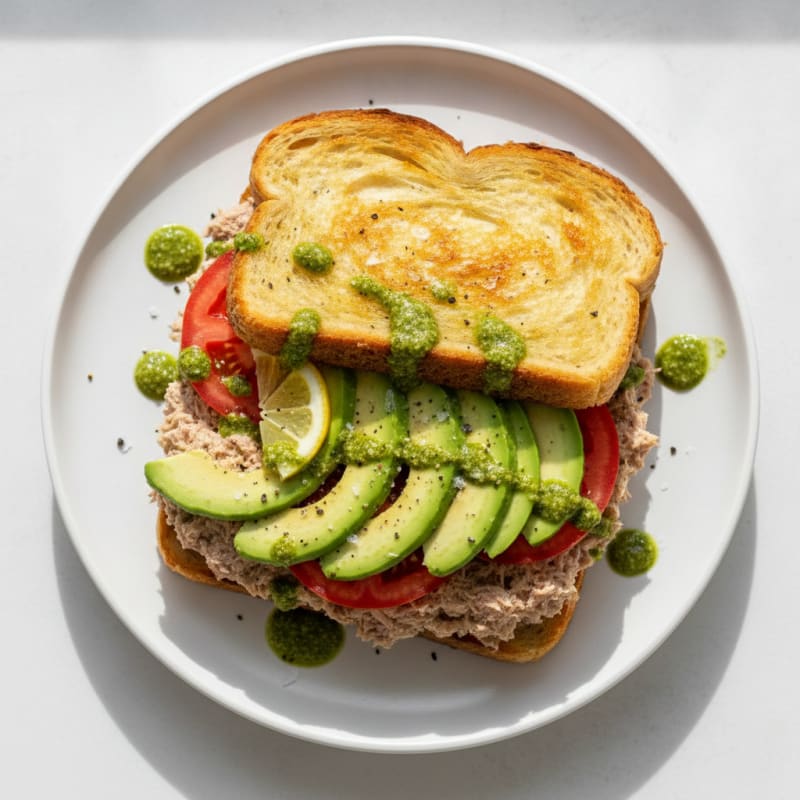 Mediterranean Tuna & Avocado Sandwich