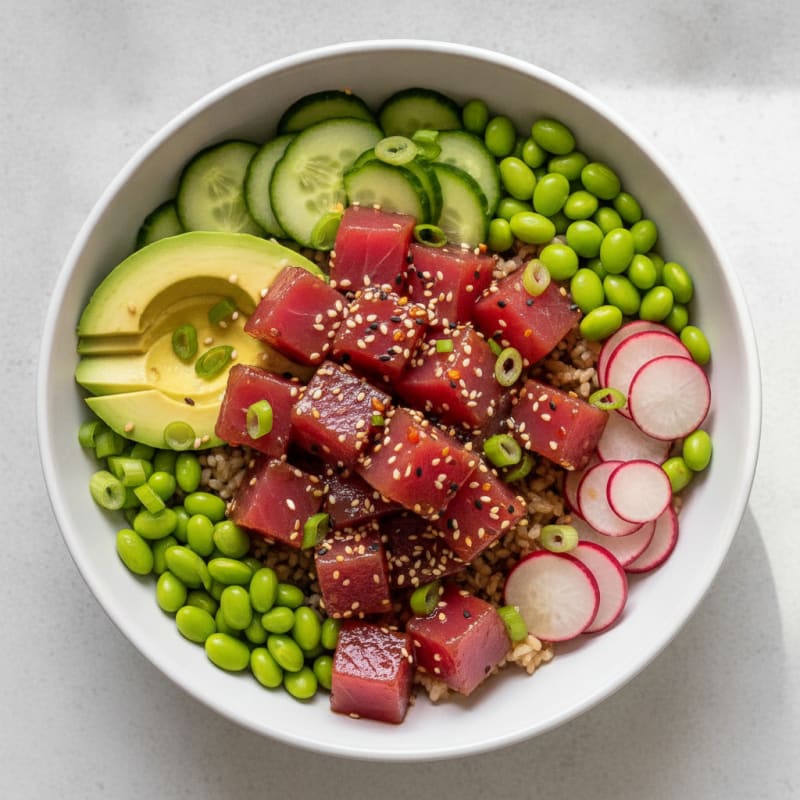 Ahi Tuna Hawaiian Poke Bowl