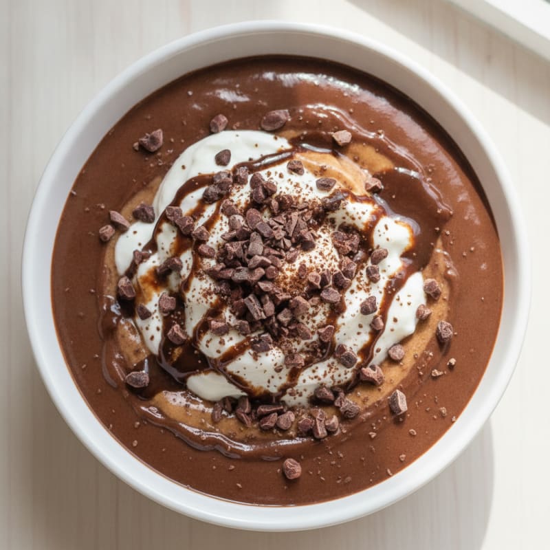 Silky Chocolate Protein Pudding with Greek Yogurt