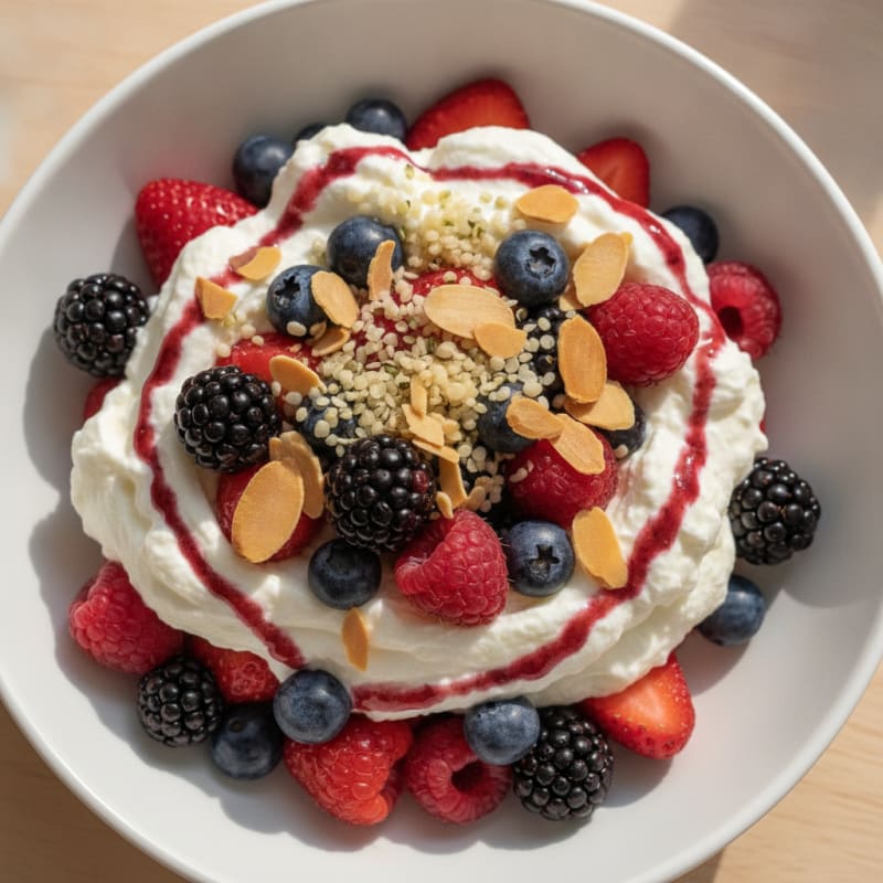 Creamy Greek Yogurt Protein Parfait with Mixed Berries