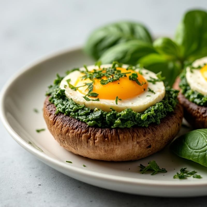 Spinach and Ricotta Stuffed Portobello Mushrooms