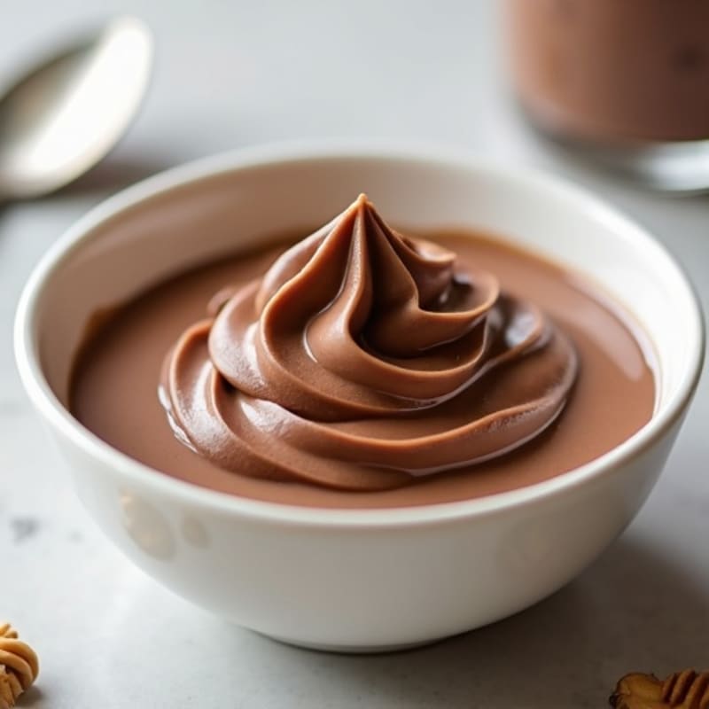 Silky Chocolate Protein Pudding with Peanut Butter Swirl