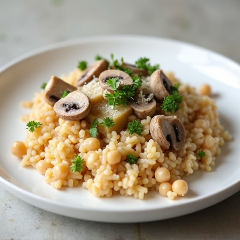 Creamy Wild Mushroom Cauliflower Risotto
