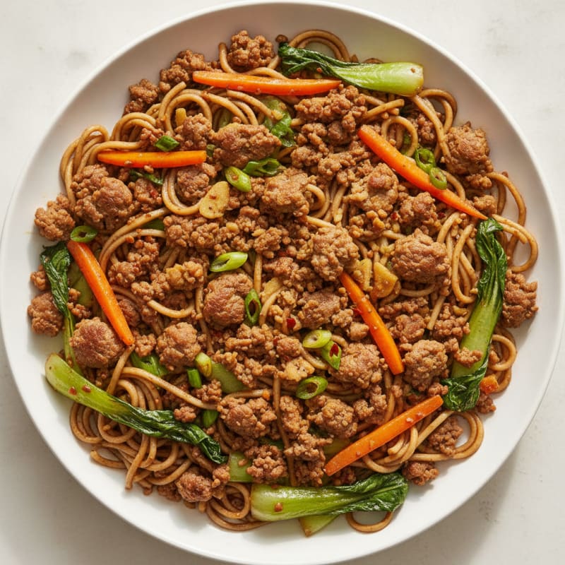 Savory Ground Beef Noodle Skillet