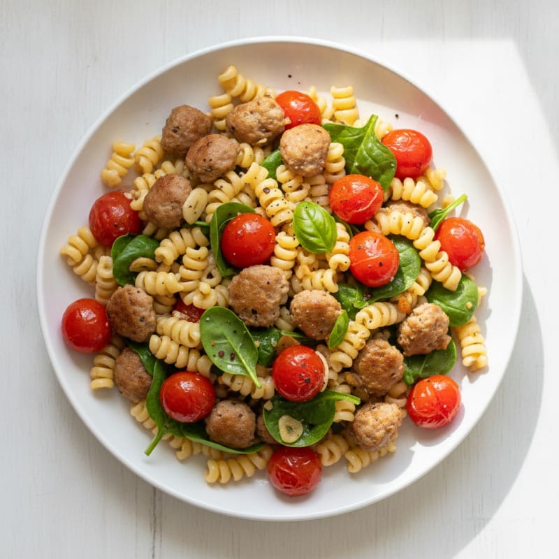 Sausage Pasta with Blistered Tomatoes