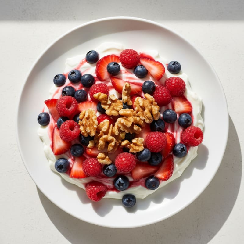 Creamy Greek Yogurt Protein Parfait with Mixed Berries