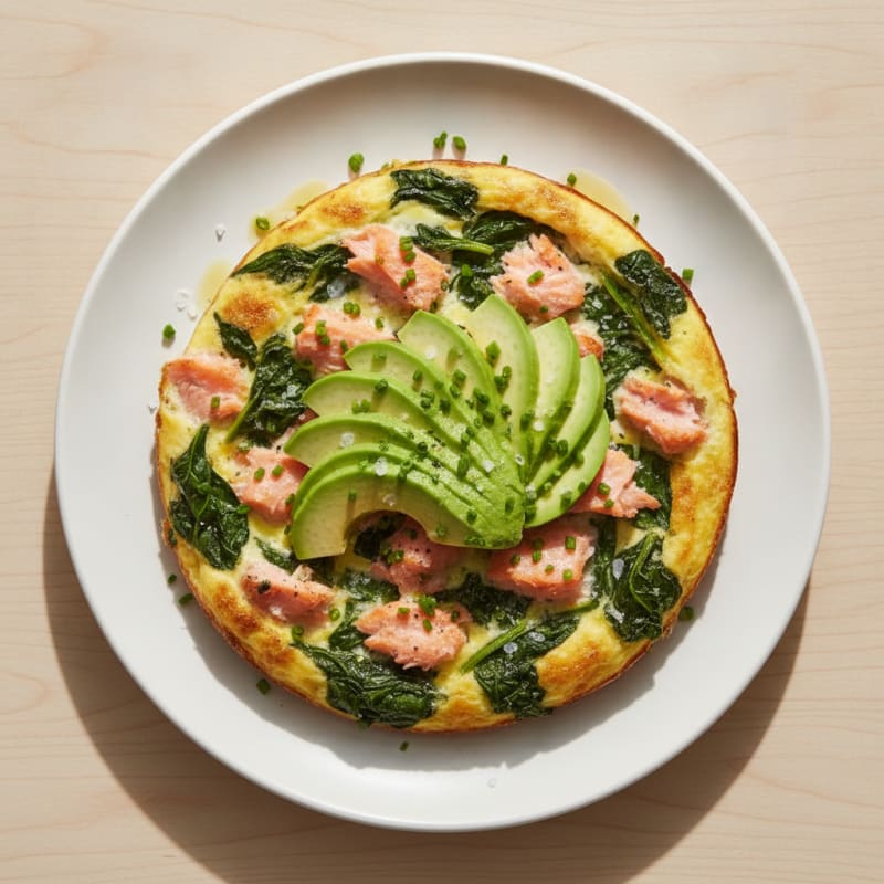 Smoked Salmon and Spinach Baked Eggs with Avocado